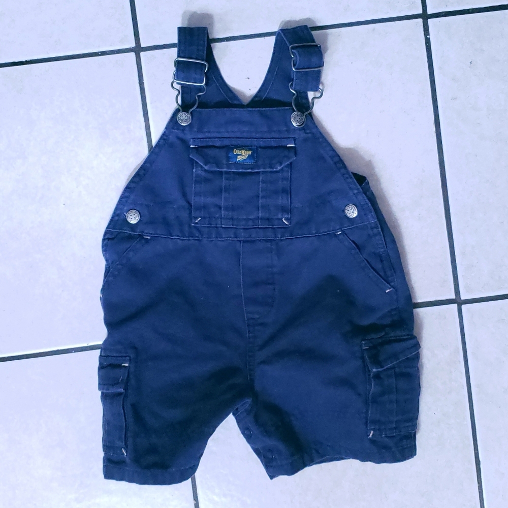 Oshkosh B'Gosh 12 M Denim Jean Jumper Blue Cotton Baby Overalls
